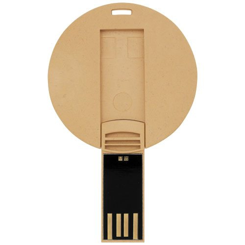 Apaļš noārdāms USB – Kraft brūns, 32GB, produkta attēls (1)