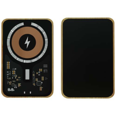 SCX.design P27 10 000 mAh MagSafe bambusa ārējais akumulators – melns, produkta attēls (1)