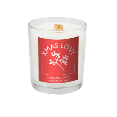 Sojas svece 190g Ziemassvētku mīlestība, caurspīdīgs, produkta attēls (1)