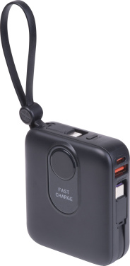 Power bank 10 000 mAh CALAIS, melns, produkta attēls (2)
