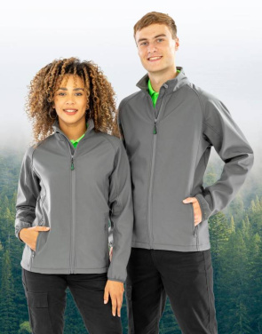 Vīriešu pārstrādāta divslāņu apdrukājama softshell jaka, Workguard pelēks - Result Recycled (3)