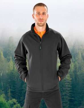 Vīriešu pārstrādāta divslāņu apdrukājama softshell jaka, Workguard pelēks - Result Recycled (4)