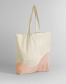 Organiskās kokvilnas viļņveida apdrukas maksi soma, Dabīgs/Persiku