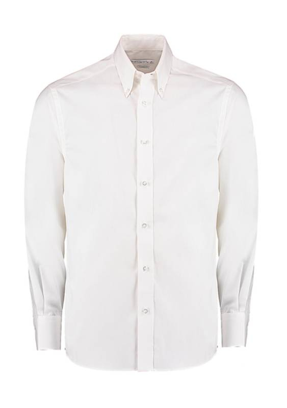 Pieguļošs augstākās kvalitātes Oksfordas krekls, krāsa: balta – Kustom Kit (1)