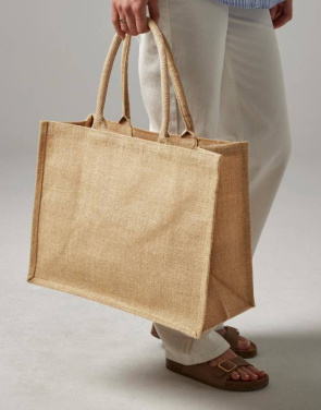 Mirdzoša džutas iepirkumu soma, krāsa: dabīga/zelta – Westford Mill (2)
