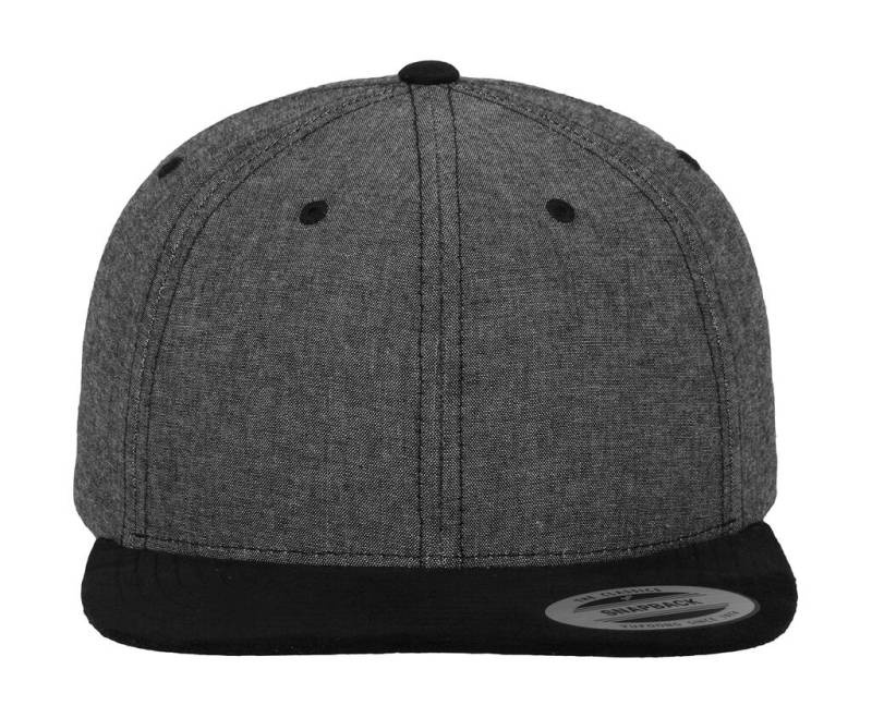Chambray-Suede Snapback krekls, krāsa: melna/melna – Flexfit (1)