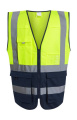 Pro Hi-Vis vadītāja veste, krāsa: dzeltena/tumši zila, Dzeltena/tumši zila