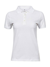 Dāmu smagais polo pikē, krāsa: balta