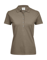 Dāmu grezns, elastīgs polo krekls, Māls