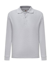 Bērnu 65/35 garpiedurkņu polo krekls, krāsa: pelēks melanžs