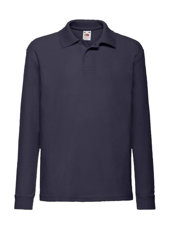 Bērnu 65/35 garpiedurkņu polo krekls, krāsa: dziļi tumši zila – Fruit of the Loom (1)