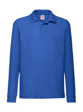 Bērnu 65/35 garpiedurkņu polo krekls, krāsa: karaliski zila