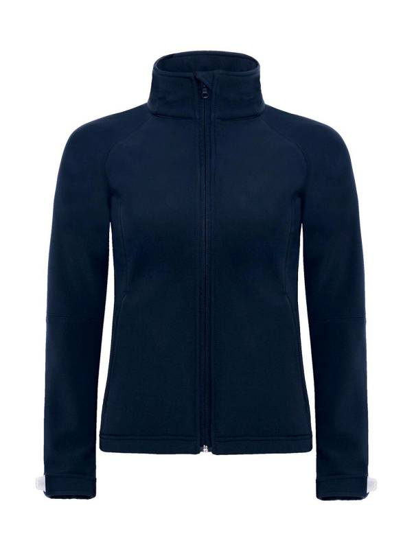 Kapuci Softshell jaka sievietēm, krāsa: tumši zila – B&C Outerwear (1)