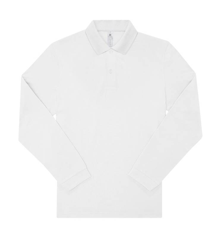 Mans Polo 180 LSL, krāsa: balta – B&C (1)