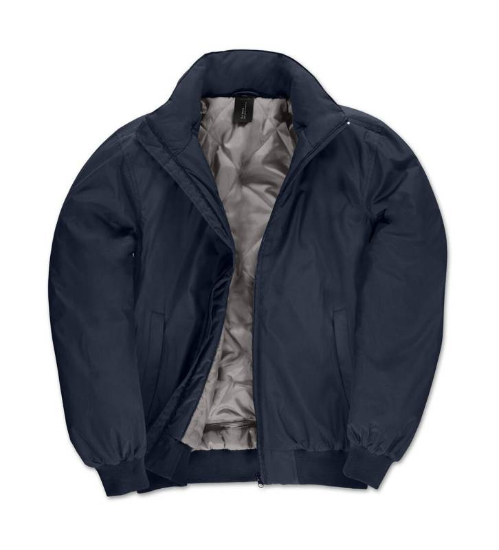 Apkalpes bomberjaka/vīriešu jaka, Tumši zila/silti pelēka – B&C Outerwear (1)