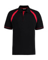 Klasisks piegriezuma Oak Hill polo krekls, Melns/oranžs