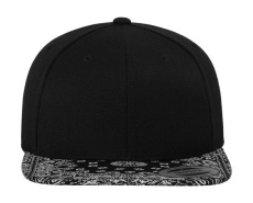 Bandana Snapback, Melns/Peislija raksts