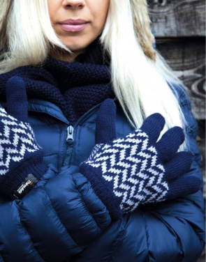 Raksta Thinsulate cimds, krāsa: tumši zila/pelēka – Result Winter Essentials (2)