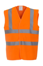 Fluo 2 joslu veste ar lencēm, krāsa: fluorescējoši oranža
