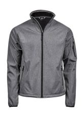 Viegls, elastīgs softshell audums, krāsa: pelēks melanžs