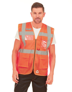Fluo atvērtā sieta vadītāja veste, krāsa: fluorescējoši dzeltena/karaliski zila – Yoko (4)