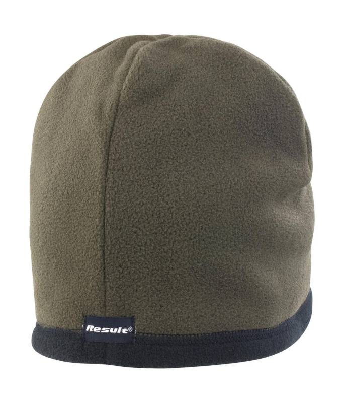Performance Micro divpusēja boba cepure, krāsa: olīvzaļa/melna – Result Winter Essentials (1)