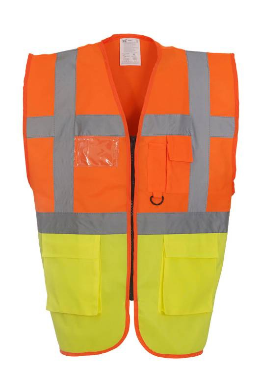 Fluo vadītāja veste, krāsa: fluorescējoši oranža/fluorescējoši dzeltena – Yoko (1)