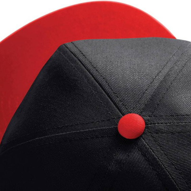 Jauniešu izmēra Snapback krekls, Melns/spilgti sarkans – Beechfield (4)