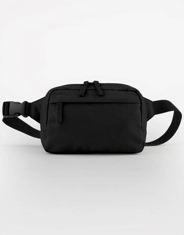 Augstākās kvalitātes pārstrādāta plecu soma, krāsa: melna – Bagbase (1)