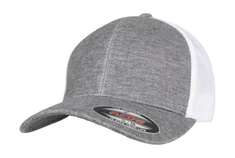 Retro Trucker melange cepure, krāsa: pelēks melanžs/balta – Flexfit (1)