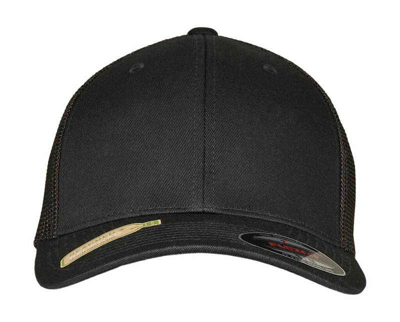 Flexfit Trucker pārstrādāta sieta krekls, krāsa: melna/melna – Flexfit (1)