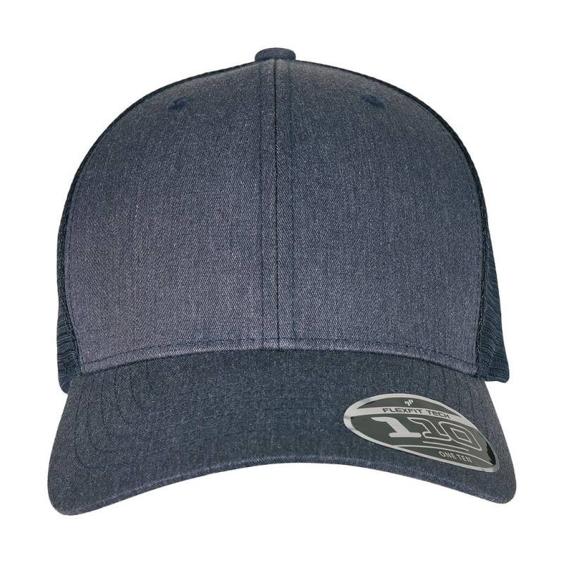 110 Flexfit Melange Trucker kedas, Viršu/Jūras zila – Flexfit (1)