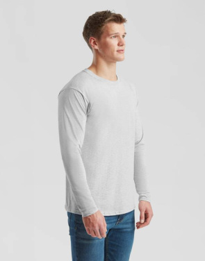 Ikoniskais 195 Ringspun Premium garām piedurknēm T-krekls, krāsa: melna – Fruit of the Loom, Melns (3)