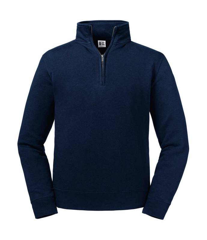 Autentiska 1/4 rāvējslēdzēja sporta jaka, krāsa: franču tumši zila – Russell Athletic, Francijas Jūras spēki (1)