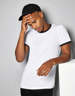 Modes piegriezuma Ringer krekls, krāsa: melna/balta – Kustom Kit (2)