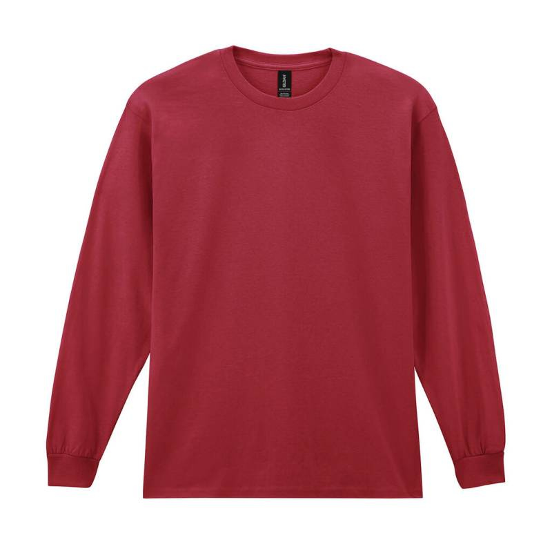 Ultra kokvilnas T-krekls pieaugušajiem ar garām piedurknēm, Kardināls Sarkanais – Gildan (1)