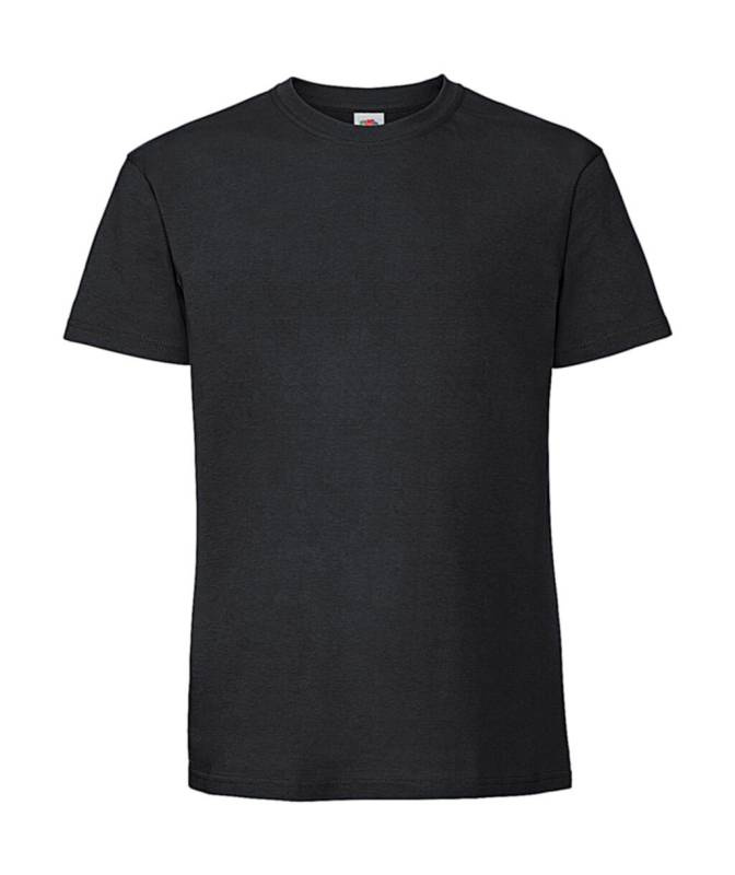 Ikoniskais 195 Ringspun Premium T krekls, krāsa: melna – Fruit of the Loom (1)