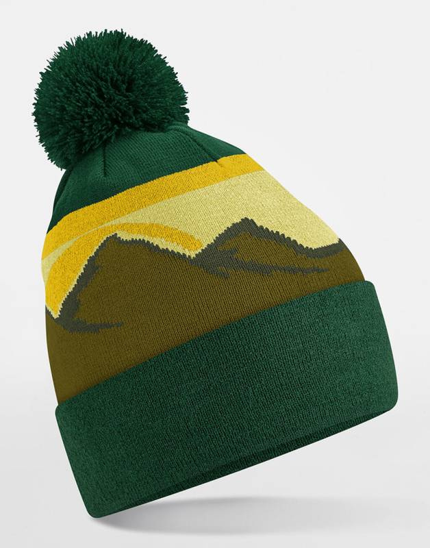 Mountain Peaks Pom Pom cepure, Alpu virsotnes – Beechfield (1)