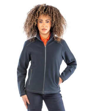 Sieviešu trīskāršās dūriena softshell jaka, krāsa: melna – Result Work-Guard (3)