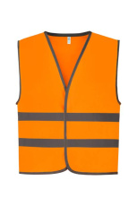 Bērnu fluorescējoša atstarojoša veste ar apmali, krāsa: oranža