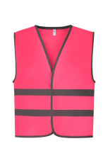 Bērnu fluorescējoša atstarojoša veste ar apmali, Rozā