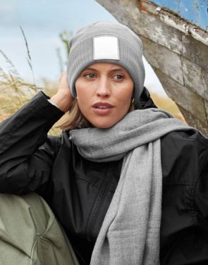 Aplikācijas uzšuvju cepure, Auzu pārslas/balts – Beechfield (3)