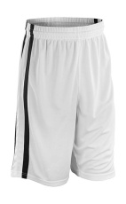 Vīriešu ātri žūstoši basketbola šorti, krāsa: balta/melna