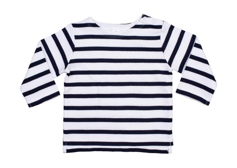 Baby Breton tops, krāsa: balta/tumši zila – Babybugz (1)