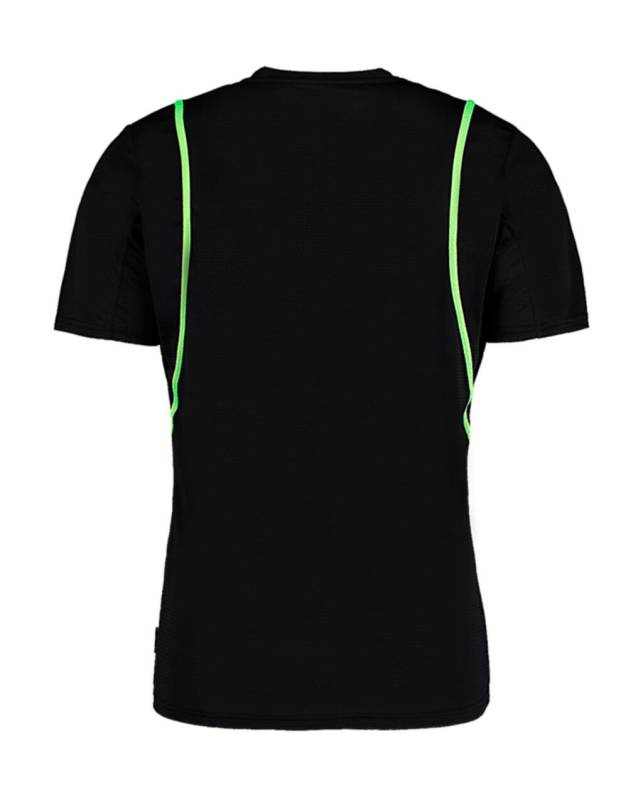 Regulāra piegriezuma Cooltex® kontrastējošais krekls, Melna/fluorescējoša laima krāsa – Kustom Kit (1)