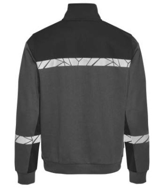 7102 1/2 ZIP 9910-VIZ – džemperis, Pelēks/melns - ProJob (4)