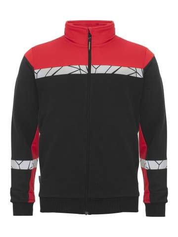 7103 ZIP 9910-VIZ – džemperis, Melns/sarkans - ProJob (1)