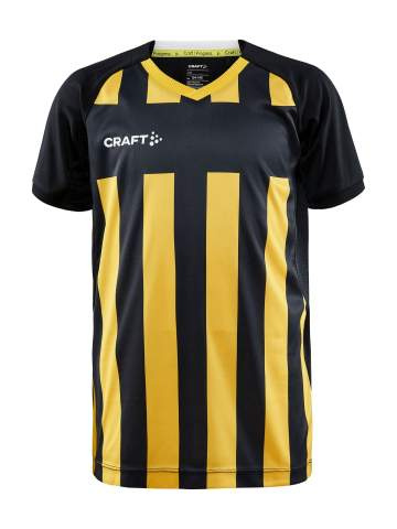Progress 2.0 Stripe – sporta krekls (bērniem), Melns/Zviedrijas dzeltens - Craft (1)