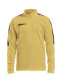 Progress Halfzip LS – T krekls (bērniem), Zviedrija Dzeltens/Melns