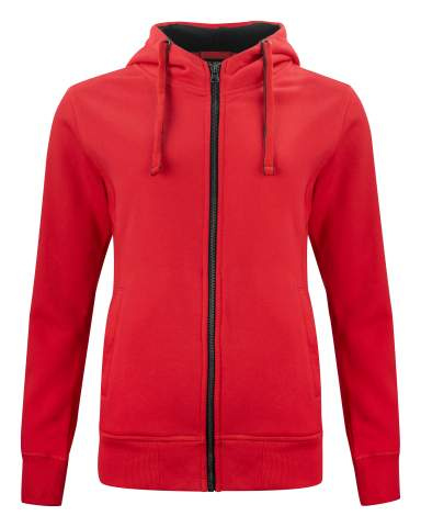 Classic Hoody – džemperis ar pilnu rāvējslēdzēju (sievietēm), sarkans - Clique (1)